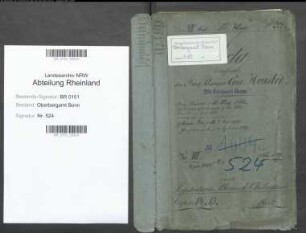 Heusler, Conrad geb. 22.12.1826; Geheimer Bergrat; ausgeschieden 1897; Prüfungs- u. Personalakten Band 3