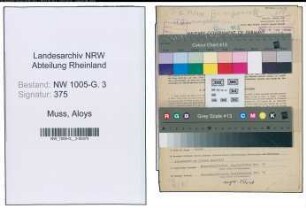 Entnazifizierung Aloys Muss , geb. 25.05.1890 (Dreher)