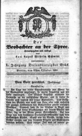 43. Stueck, 27. Oktober 1851