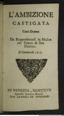 L' ambizione castigata
