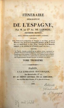 Itinéraire descriptif de l'Espagne, 3,1