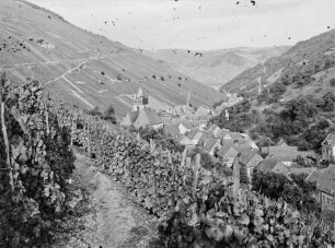Blick ins Steeger Tal mit St. Anna und Weinbergen