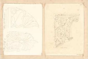 Röhrer, Karl; Ornamentstudien - Skizze aus dem Museum in Neapel, bez. 'Pompeii, Mus. Neap.;Asklopiodoros Sohn des Drakou Epigides Athenens'