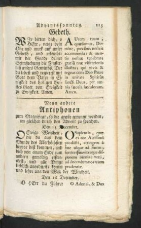 Neun andere Antiphonen