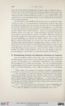 D. Wechselseitige Kontrolle und allgemeine Bewertung der Zeugnisse