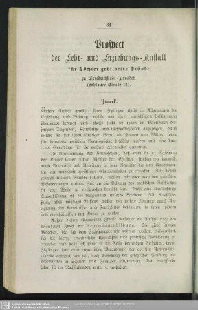 Prospect der Lehr- und Erziehungs-Anstalt