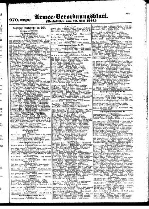 970. Ausgabe. Mittwoch, 10. Mai 1916
