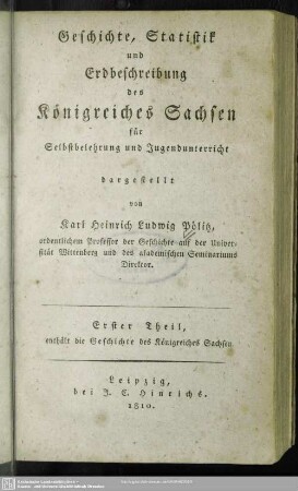 1: Geschichte des Königreiches Sachsen