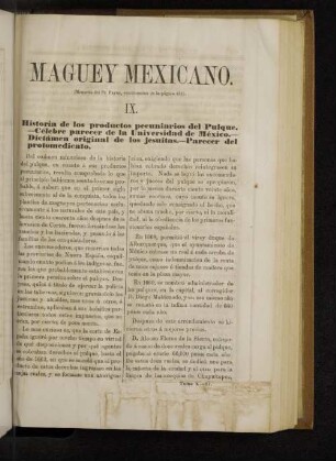 Maguey Mexicano.