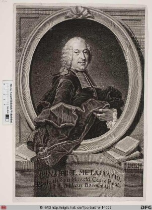 Bildnis Pietro Metastasio (eig. Pietro Antonio Domenico Bonaventura Trapassi)