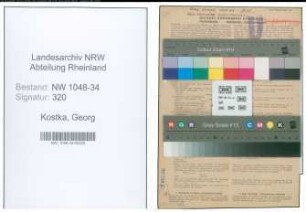 Entnazifizierung Georg Kostka , geb. 09.03.1912 (Arzt)