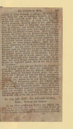 Das Jahr 1757. Die Schlachten bei Prag, Kollin, Roßbach und Leuthen