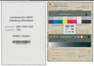 Entnazifizierung Gustav Walter , geb. 22.03.1896 (Expedient)