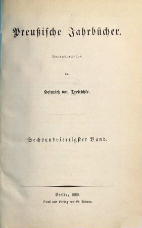 Preußische Jahrbücher. 46. 1880