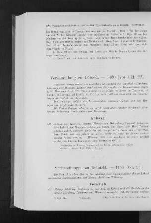 Versammlung zu Lübeck. - 1430 [vor Okt. 22].