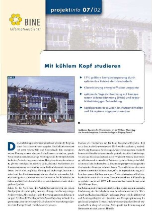 Mit kühlem Kopf studieren.