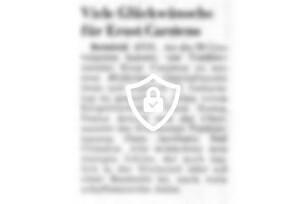 Viele Glückwünsche für [Name maskiert]