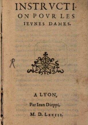 Instruction pour les jeunes dames
