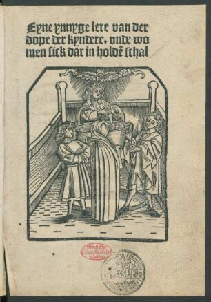 Lehre von der Kindtaufe, niederdt.