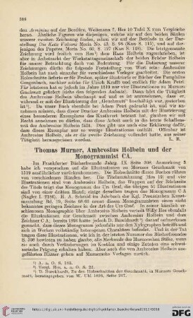 Thomas Murner, Ambrosius Holbein und deer Monogrammist CA