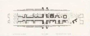 Umgestaltung der Straße Unter den Linden, Berlin: Ansichten und Grundriss 1:2000