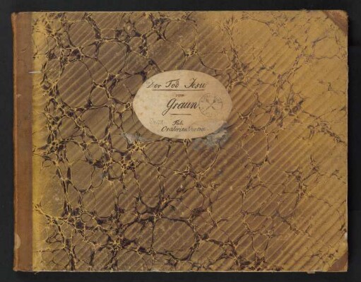 Der Tod Jesu : Passions-Cantate von C. W. Ramler ; Klavierauszug