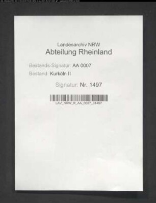 Heberegisterder Hafer- und Hühnerlieferungen, Geldzinsen und Kurmeden zu Weyer und Kirspenich