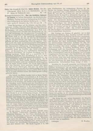 465-466 [Rezension] Brehme, Über den kirchlichen Gebrauch der Glocken, mit besonderer Berücksichtigung des Kirchenkreises Stollberg
