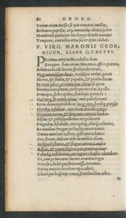 P. Virg. Maronis Georgicon, Liber Quartus.