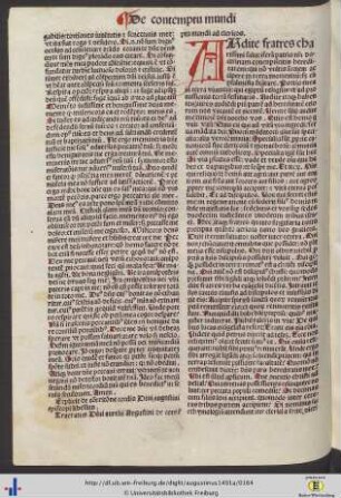 De contemptu mundi.