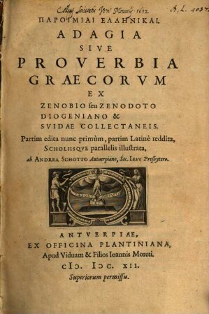 Paroimiai hellēnikai