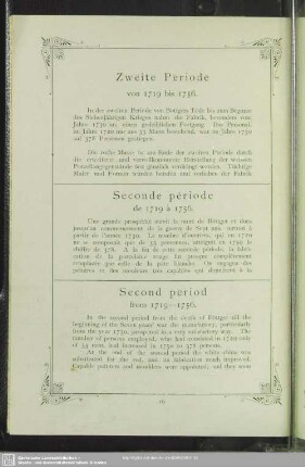 Zweite Periode von 1719 bis 1756