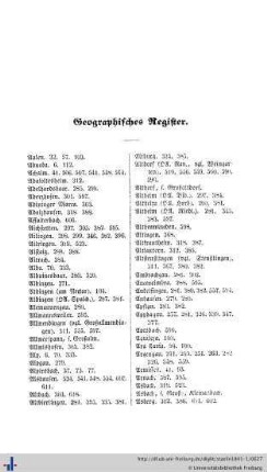 Geographisches Register.