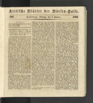 132. 7. Januar 1833