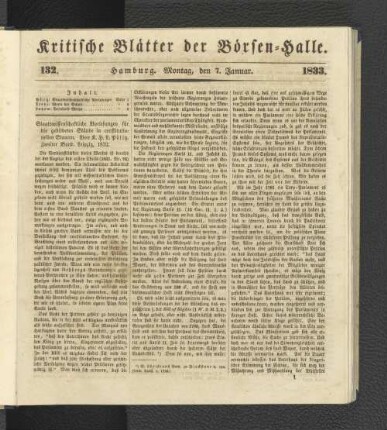 132. 7. Januar 1833
