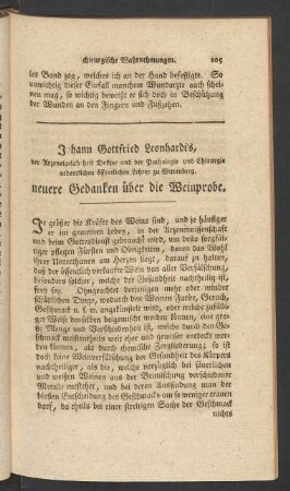[V.] Johann Gottfried Leonhardi's, der Arzneigelahrheit Doktor der Pathologie und Chirurgie ordentlichen öffentlichen Lehrer zu Wittenberg