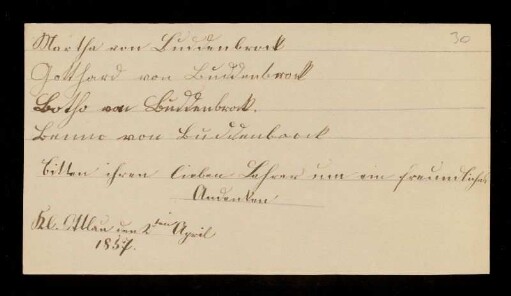 Martha von Buddenbrock, Gotthard von Buddenbrock, Botho von Buddenbrock, Benno von Buddenbrock
