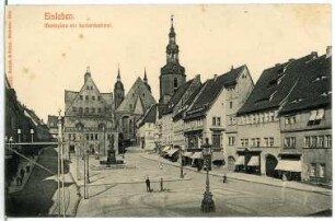 Eisleben. Marktplatz mit Lutherdenkmal