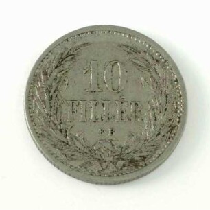 10 Filler -Münze Ungarn 1909