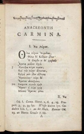 Anacreontis Carmina.