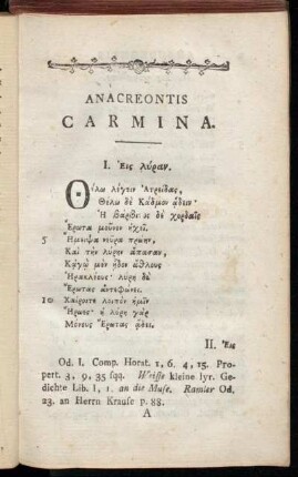 Anacreontis Carmina.