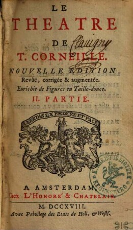 Le theatre de T. Corneille, 2