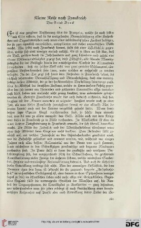 Kleine Reise nach Frankreich