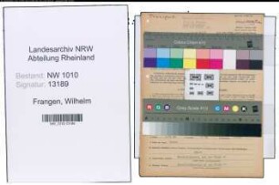 Entnazifizierung Wilhelm Frangen , geb. 21.01.1904 (Spediteur)