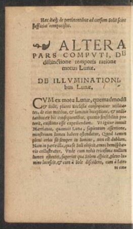 De Illuminationibus Lunae.