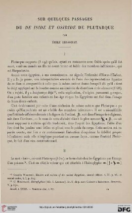 39: Sur quelques passages du De Iside et Osiride de Plutarque