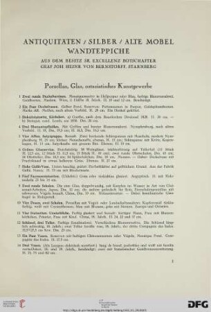 Antiquitäten (Nr. 1-169)