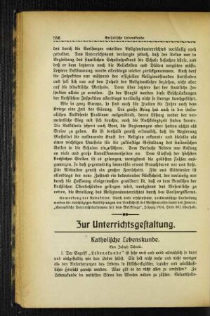Katholische Lebenskunde