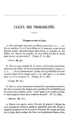 Calcul des Probabilités.