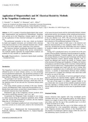 Application of magnetotelluric and DC electrical resistivity methods in the Neapolitan geothermal area